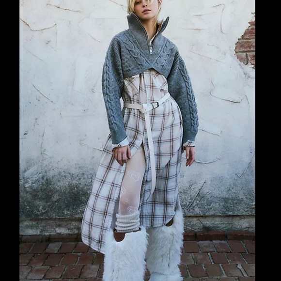 Free People Quarter Zip Cable Bolero - Picture 6 of 6